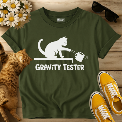 Funny Cat Gravity Tester T-Shirt