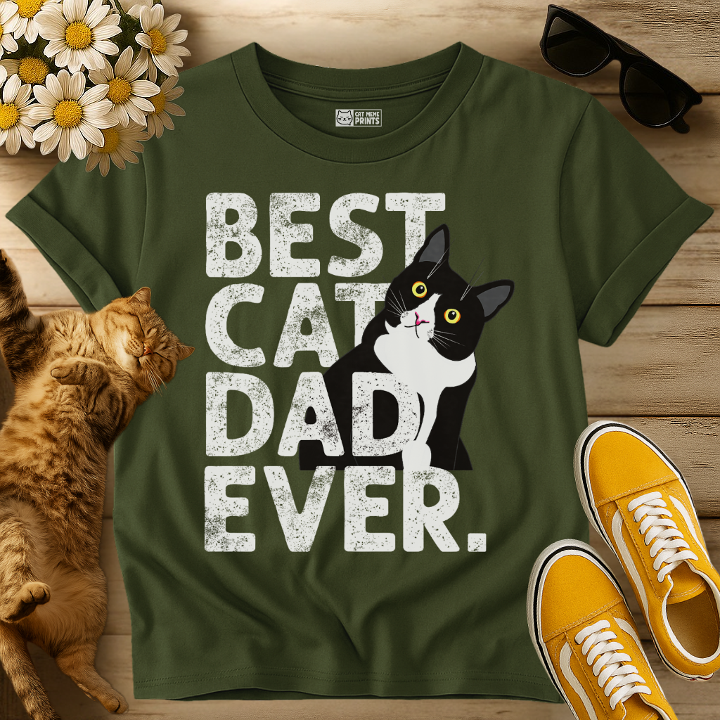 Best Tuxedo Cat Dad Ever T-Shirt