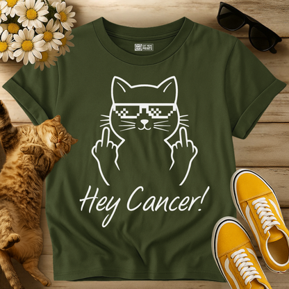Hey Cancer Fuck Cancer Cat T-Shirt