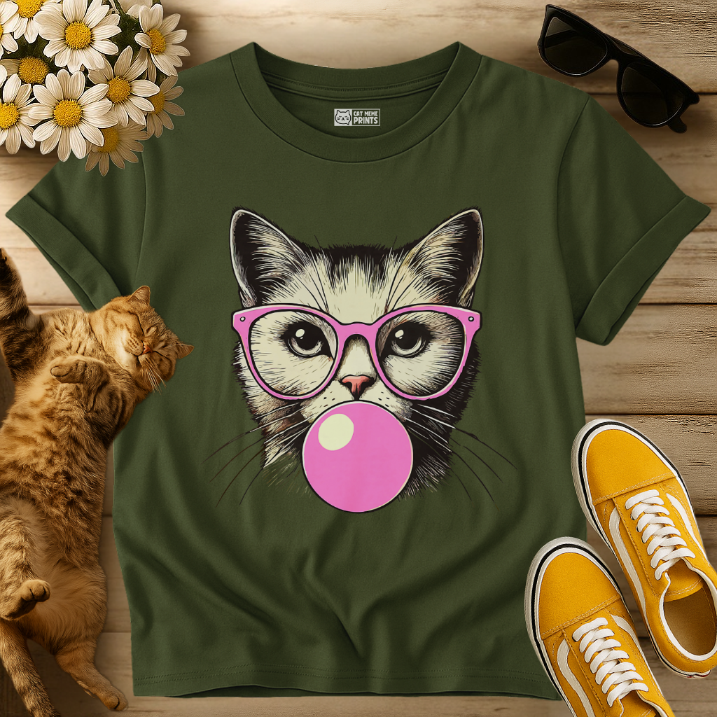 Kitty Blowing Bubble Gum T-Shirt