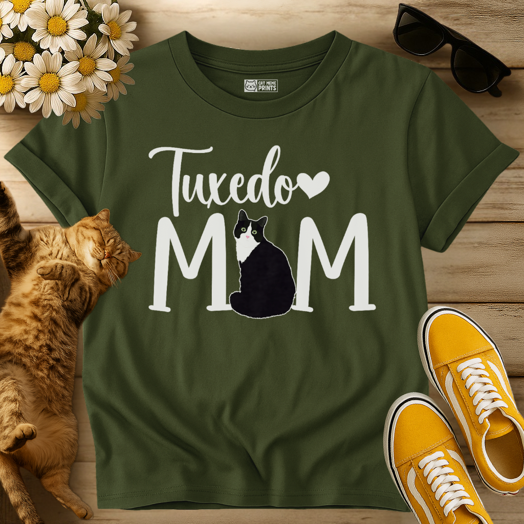Tuxedo Cat Mom T-Shirt