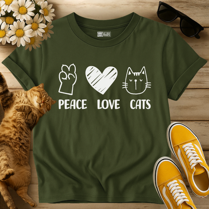 Peace Love Cats T-Shirt