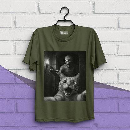 Cat Selfie with a Mummy T-Shirt