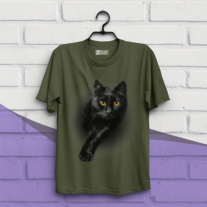 Black Cat Yellow Eyes T-Shirt