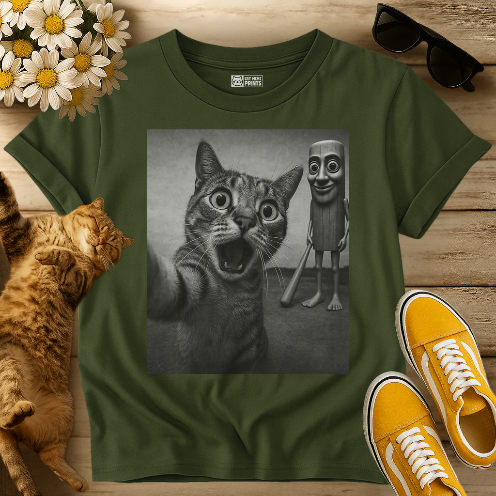 Cat Selfie Tung Tung Tung Sahur T-Shirt