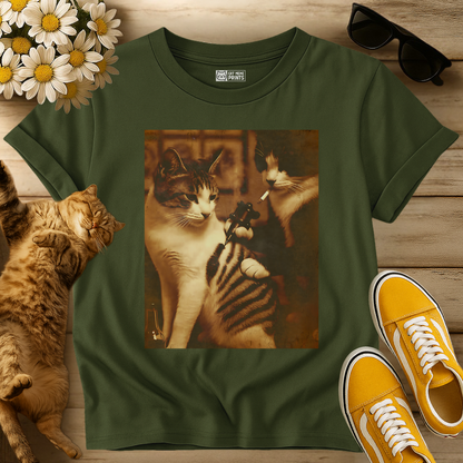 Tattoo Cat Selfie T-Shirt