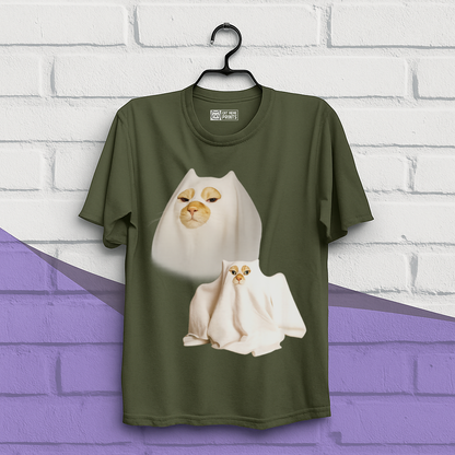 Ghost Cat Meme T-Shirt