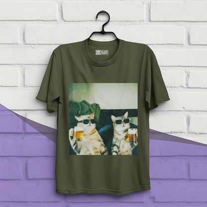 Chill And Cool Cats Drinking T-Shirt