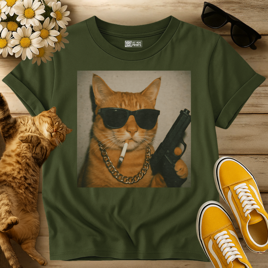 Gangster Cat Gen Z T-Shirt