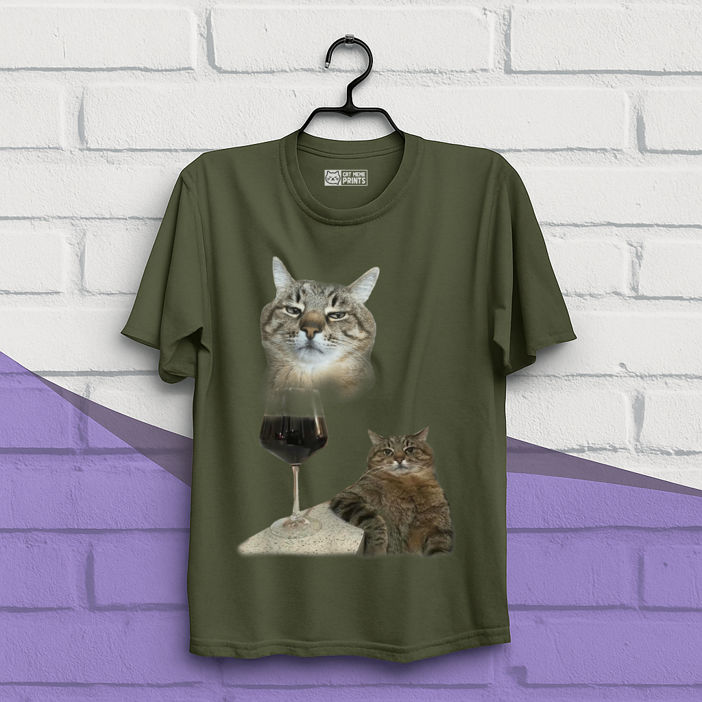 Cat Drinking Meme T-Shirt
