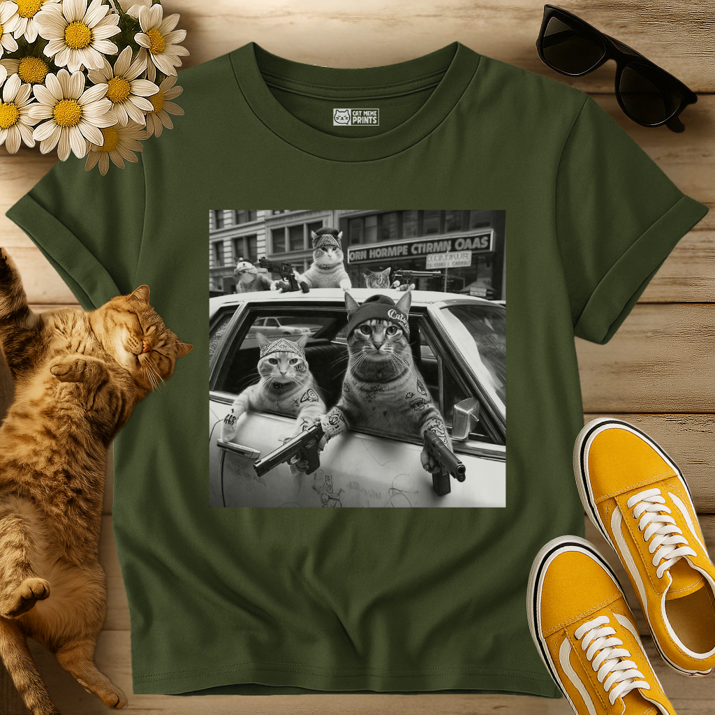 Gangster Cats Street T-Shirt