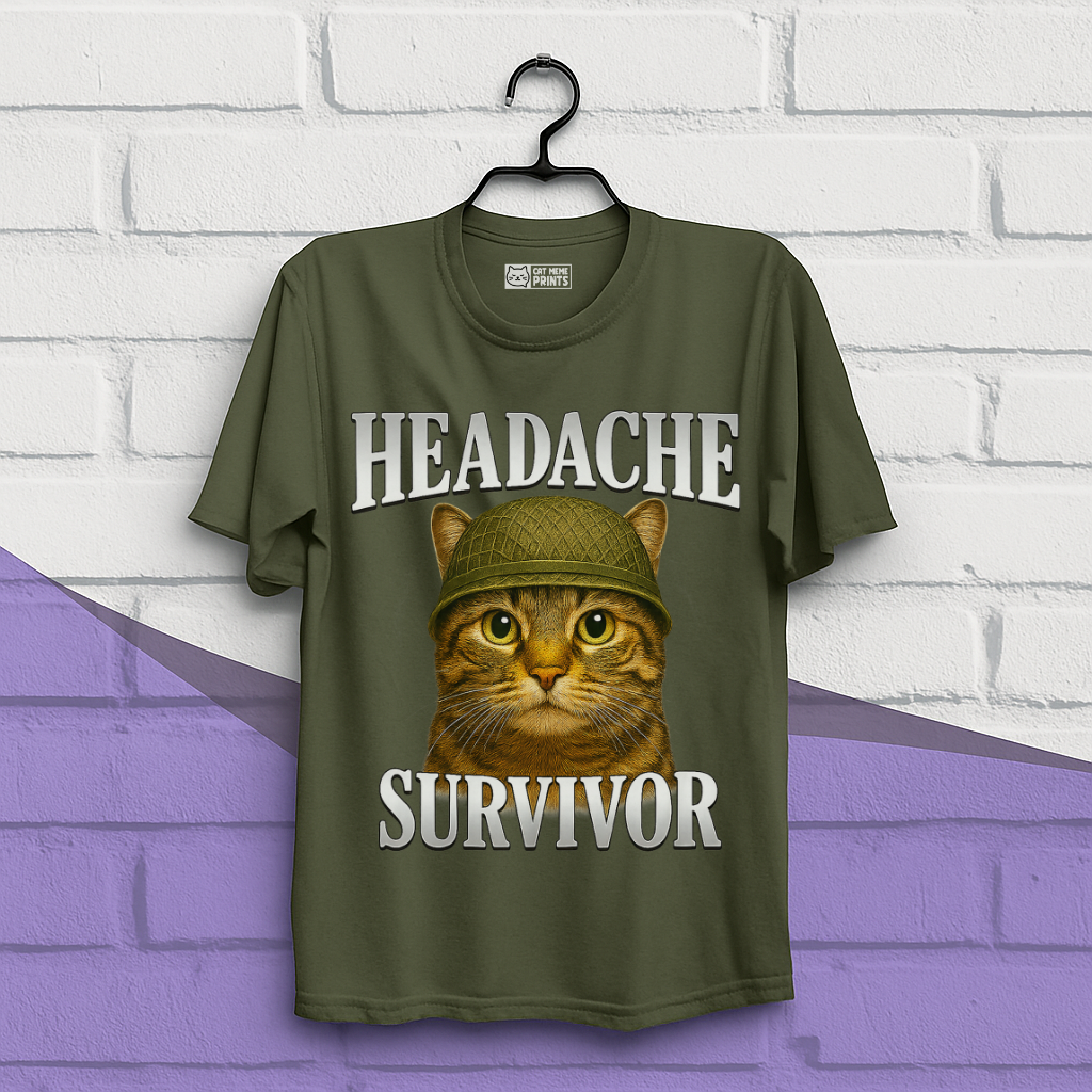 Headache Survivor Cat T-Shirt