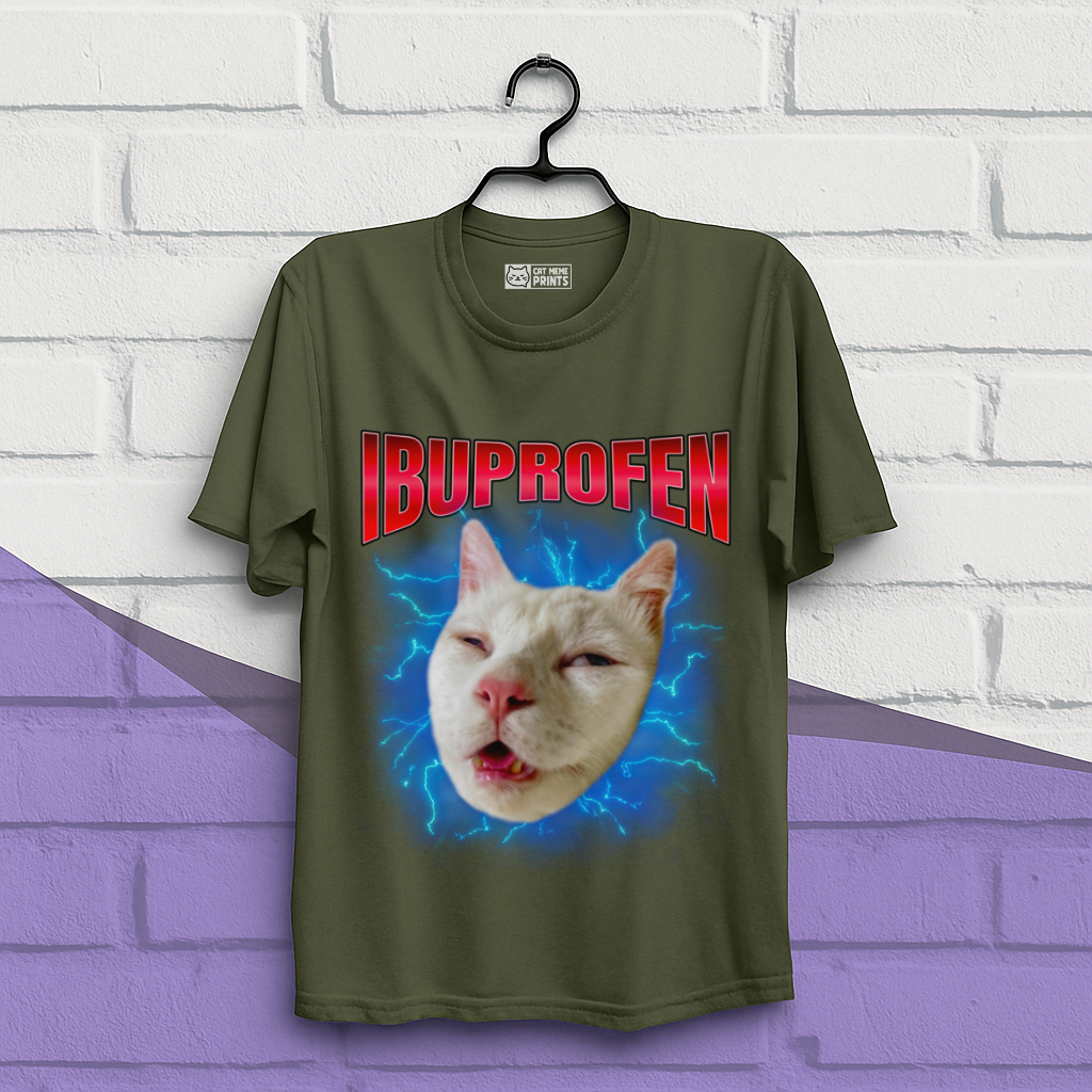 Ibuprofen Cat Meme T-Shirt
