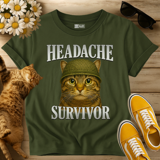 Headache Survivor Cat T-Shirt