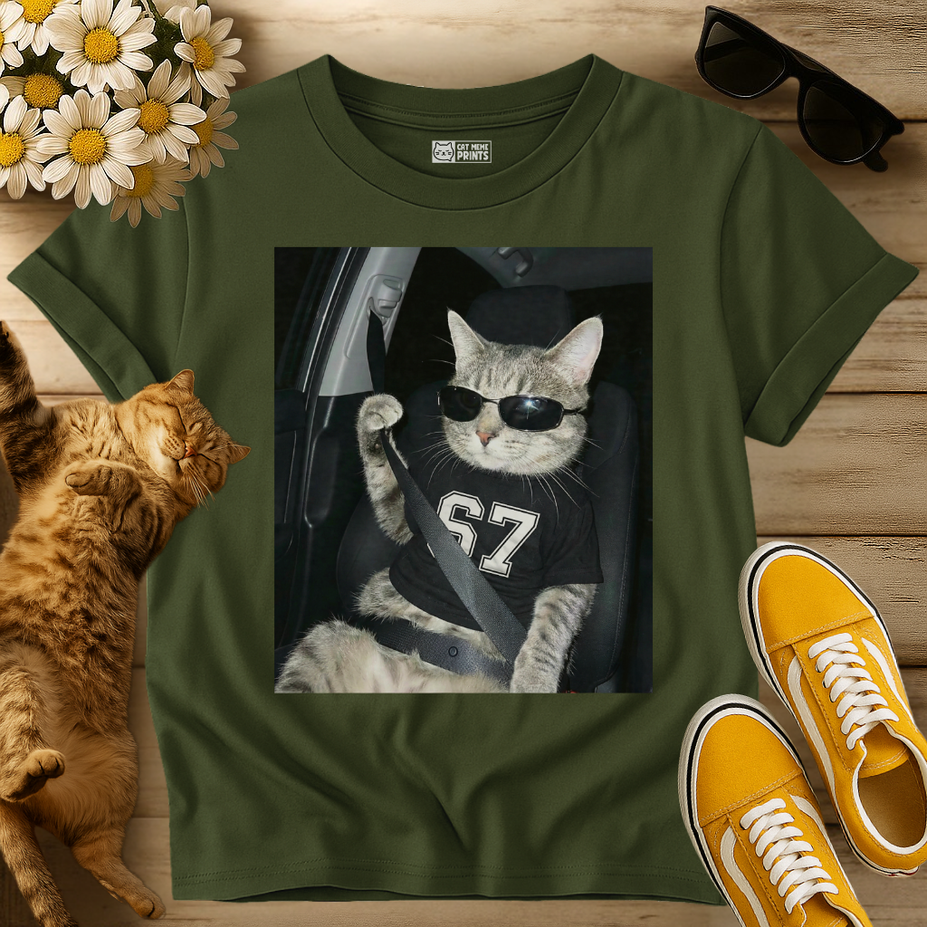 Cat Gen Alpha Wearing 67 Selfie T-Shirt