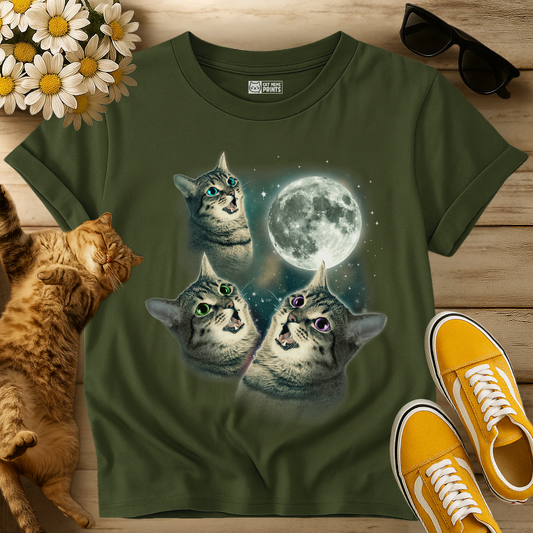 Three Cat Moon 3 Wolfs T-Shirt