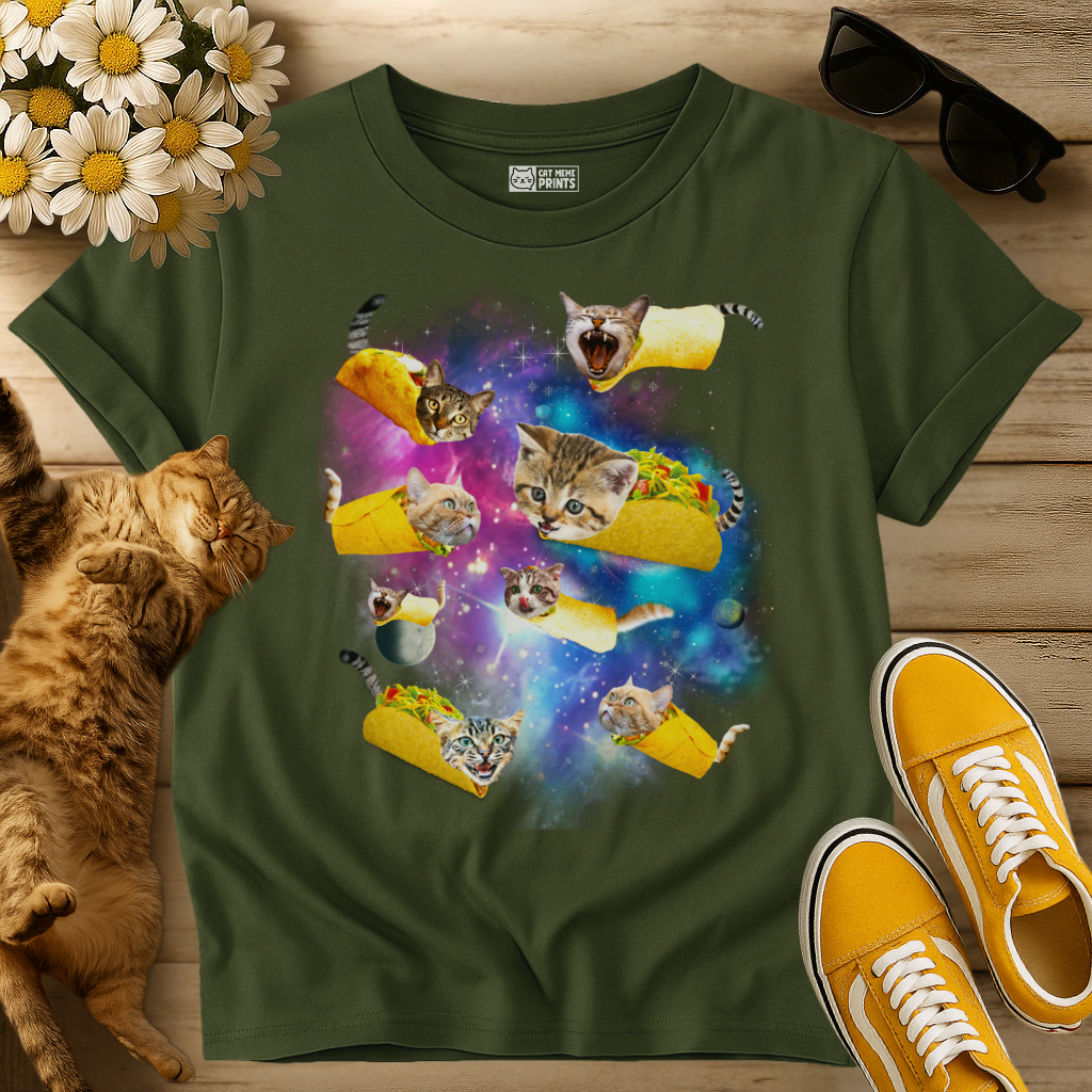 Taco Cat Space Galaxy T-Shirt