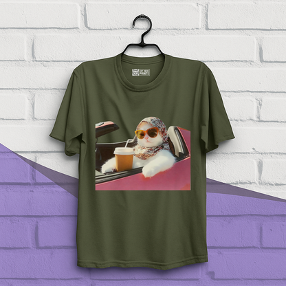 Cat Driving Meme T-Shirt