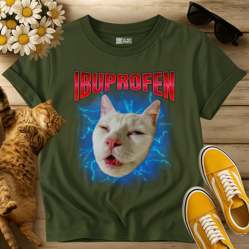 Ibuprofen Cat Meme T-Shirt