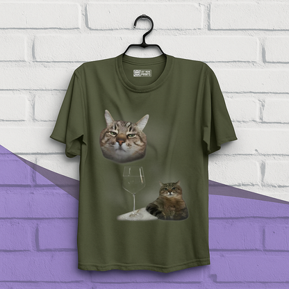 Cat Drinking Meme T-Shirt