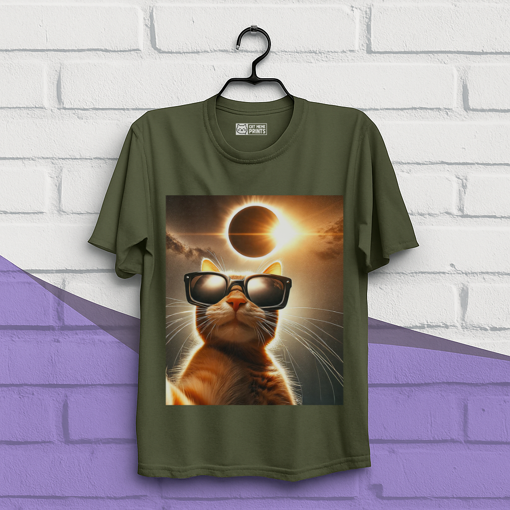 Cat Taking a Selfie with Solar T-Shirt