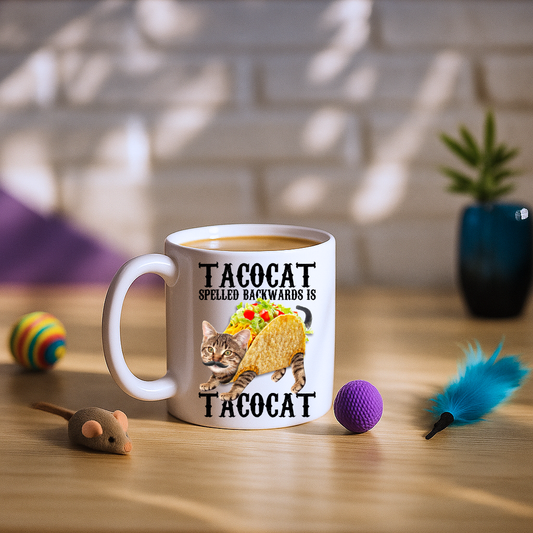 Taco Cat Spelled Backwards is Tacocat Mug