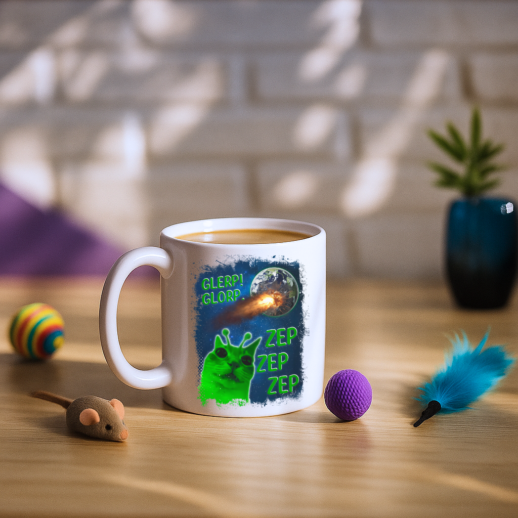 Glerp Glorp Zep Alien Cat Mug