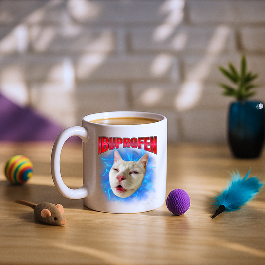 Ibuprofen Cat Meme Mug