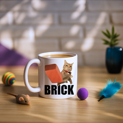 Cat Throwing Brick Mug