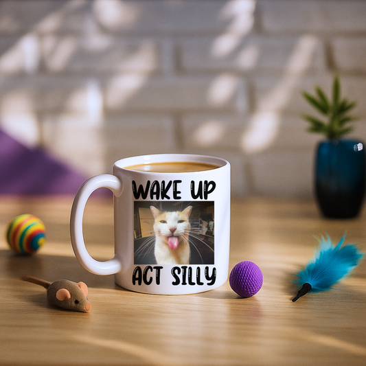 Wake Up Act Silly Mug