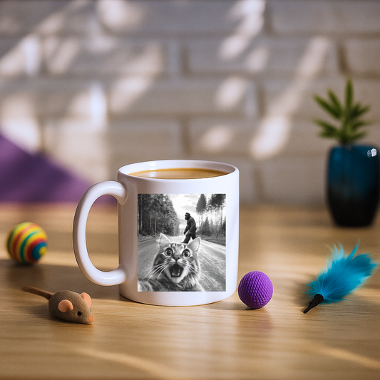 Cat Selfie Bigfoot Mug