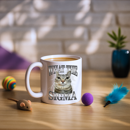 What The Sigma Cat Meme Mug