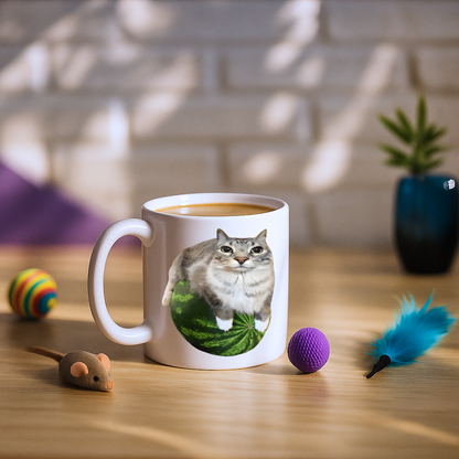 Watermelon Cat Meme Mug