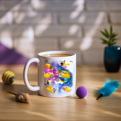 Taco Cat Space Galaxy Mug