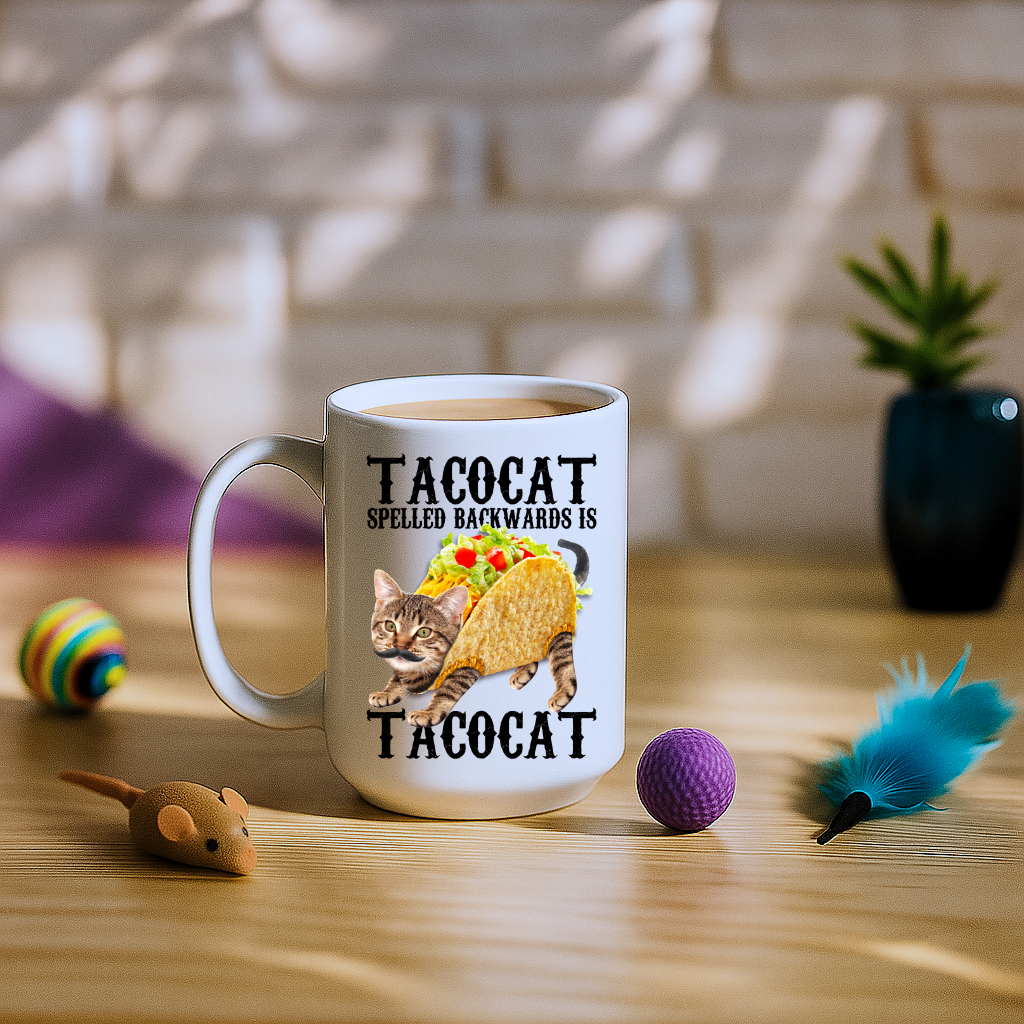 Taco Cat Spelled Backwards is Tacocat Mug