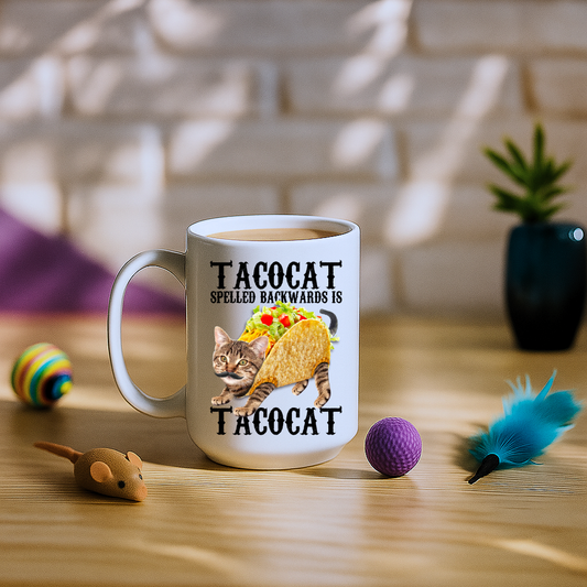 Taco Cat Spelled Backwards is Tacocat Mug