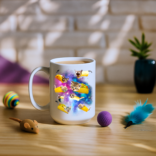 Taco Cat Space Galaxy Mug