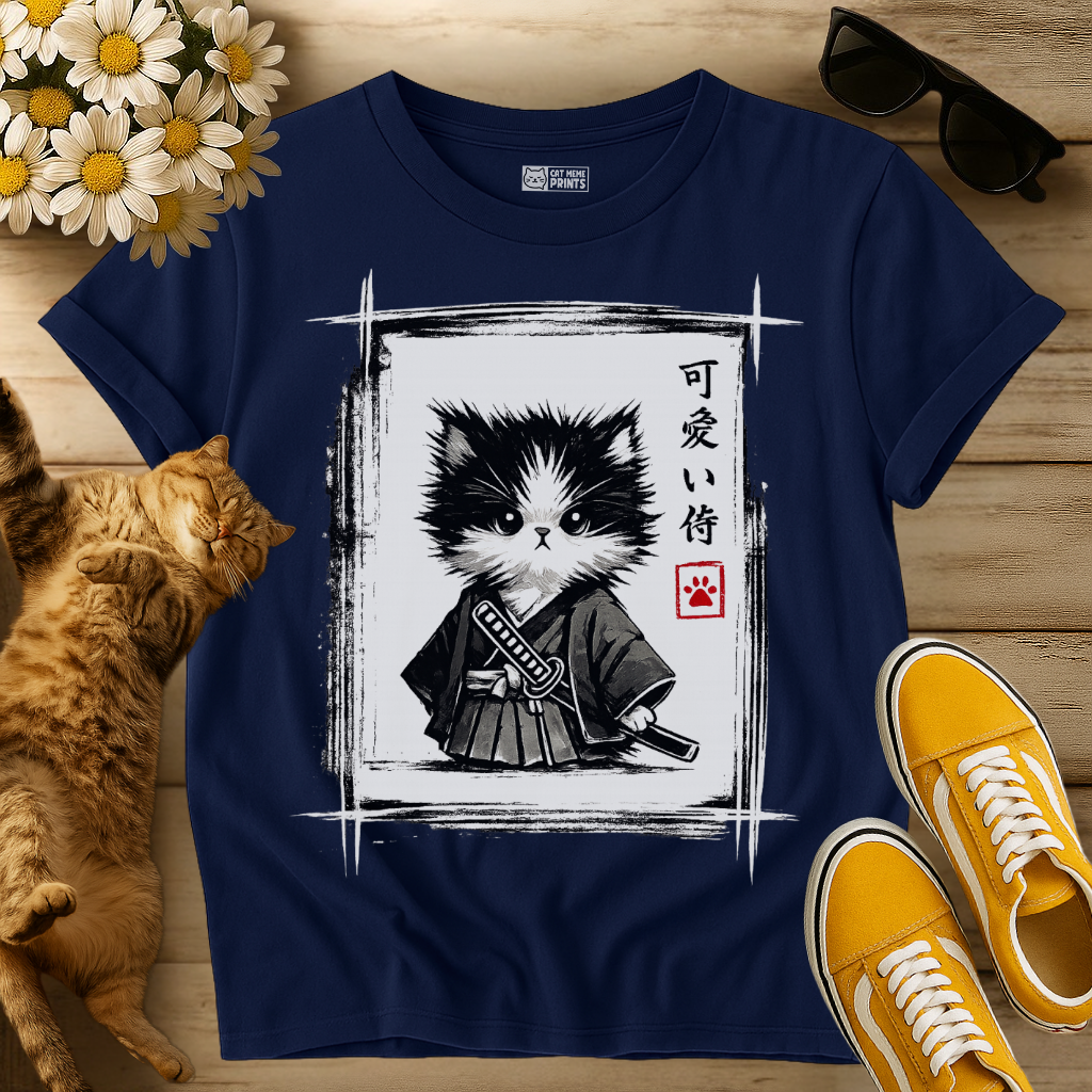 Samurai Cat Japanese T-Shirt