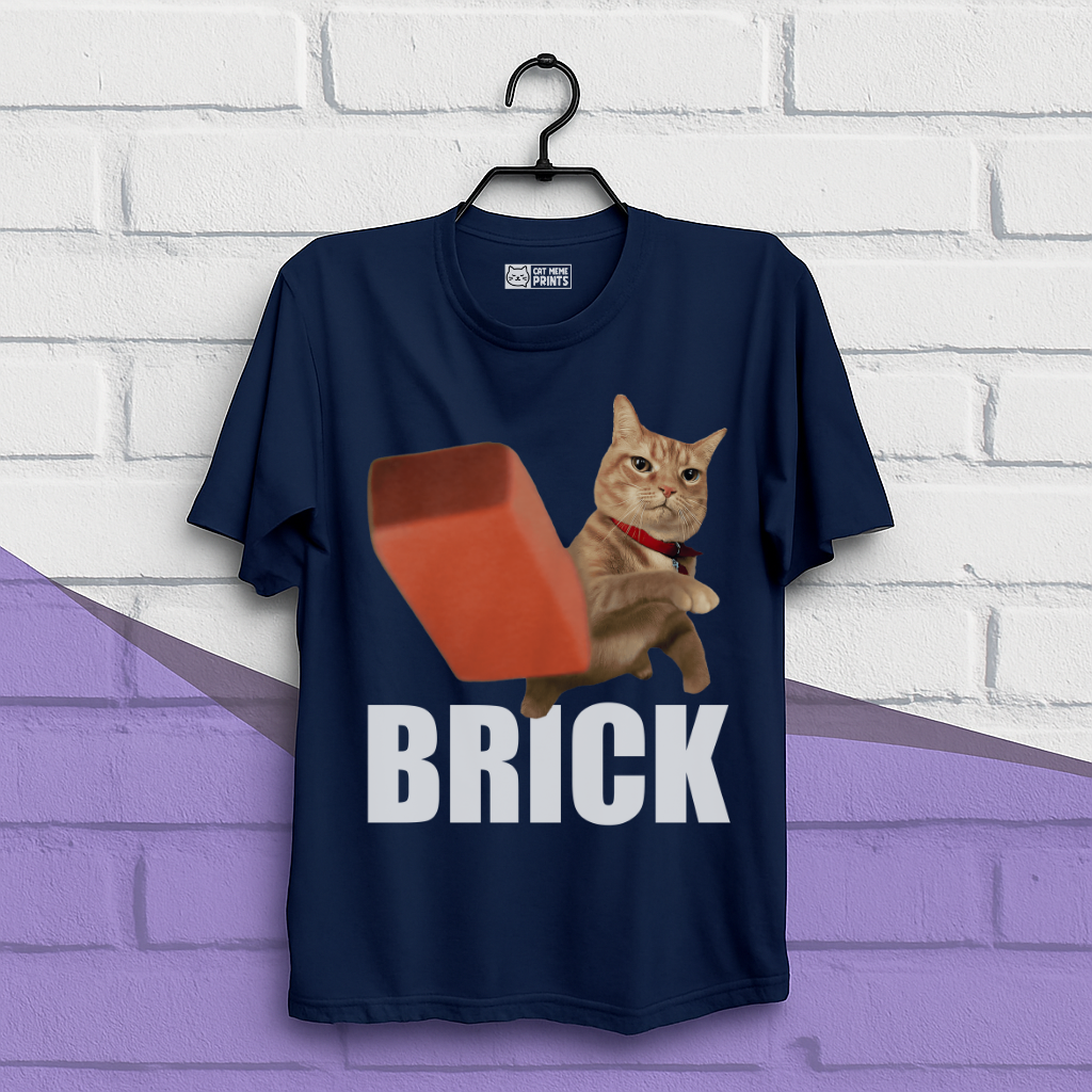 Cat Throwing Brick T-Shirt