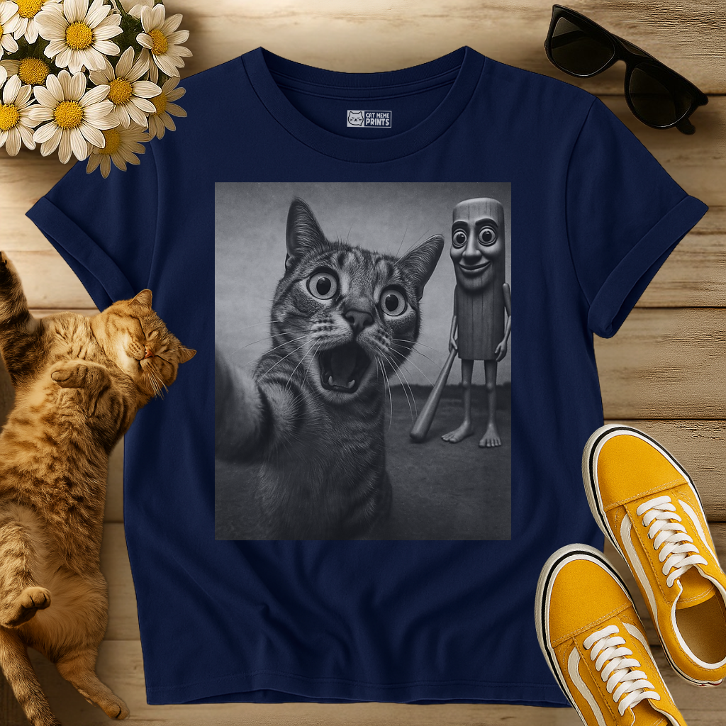 Cat Selfie Tung Tung Tung Sahur T-Shirt