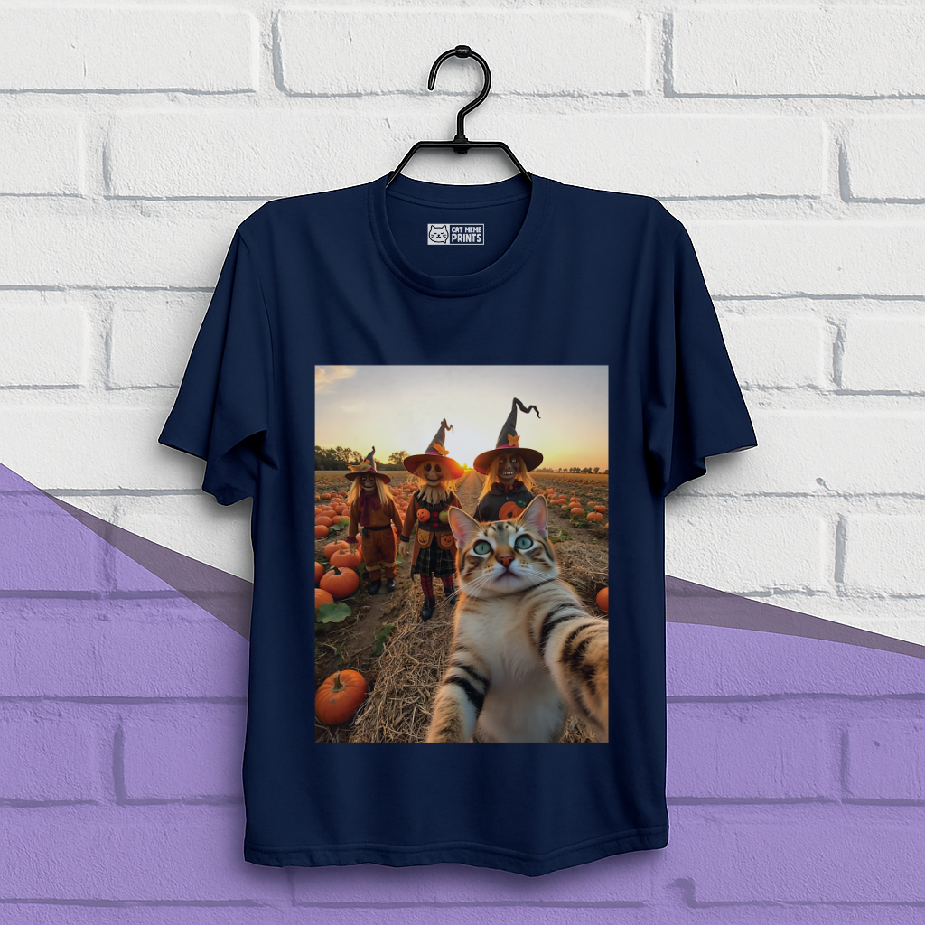 Cat Selfie with Scarecrow T-Shirt