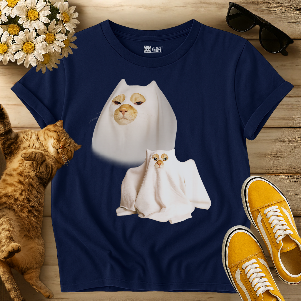 Ghost Cat Halloween T-Shirt