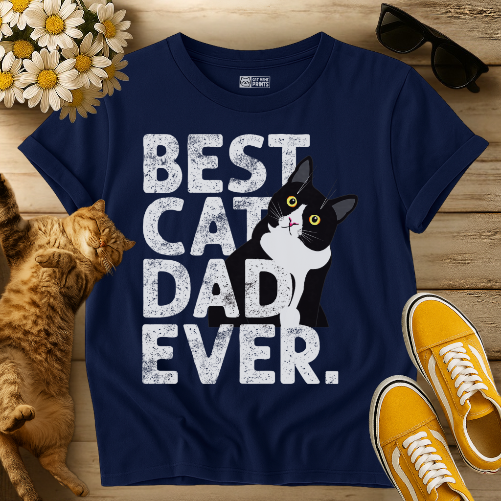 Best Tuxedo Cat Dad Ever T-Shirt