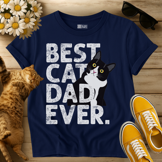 Best Tuxedo Cat Dad Ever T-Shirt