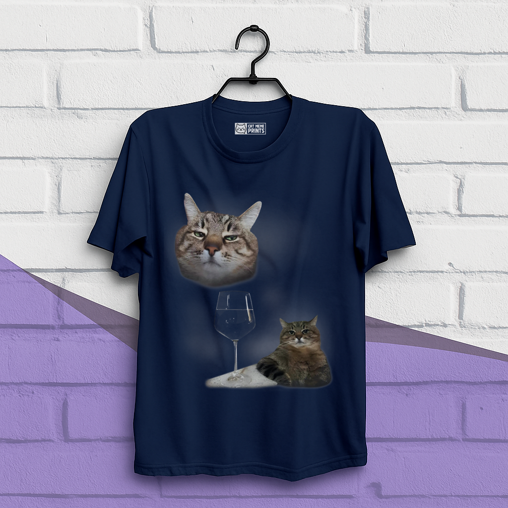 Cat Drinking Meme T-Shirt