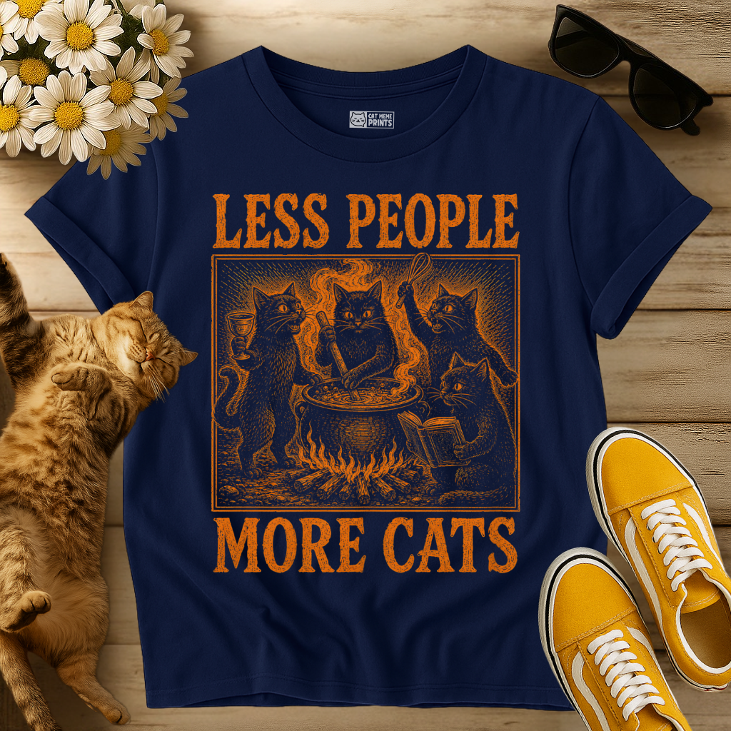 Less People More Cats T-Shirt