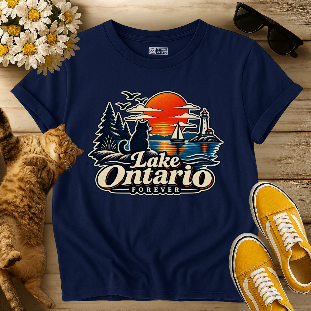 Lake Ontario Forever Cat T-Shirt