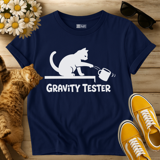 Funny Cat Gravity Tester T-Shirt