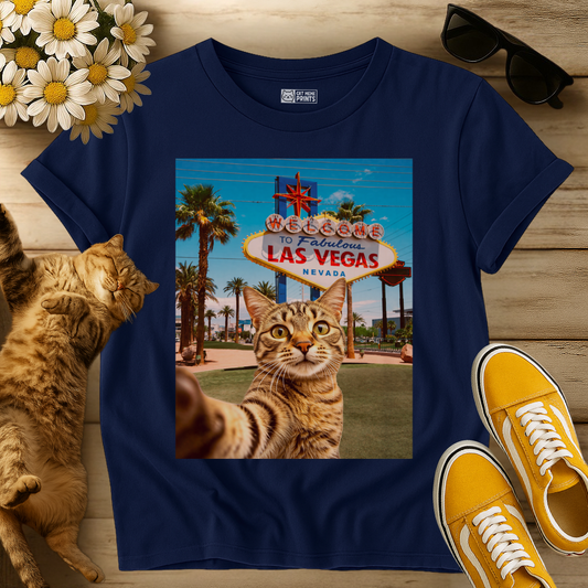 Cat Selfie Las Vegas T-Shirt