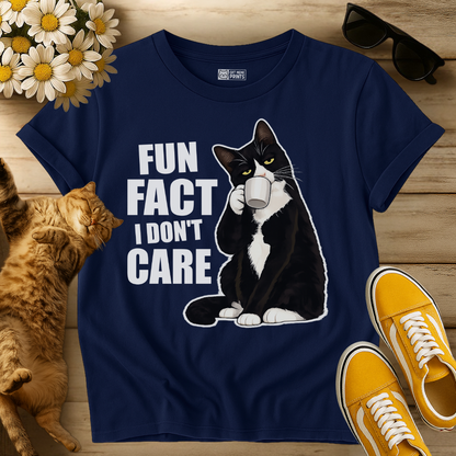 Fun Fact I Don't Care Cat T-Shirt